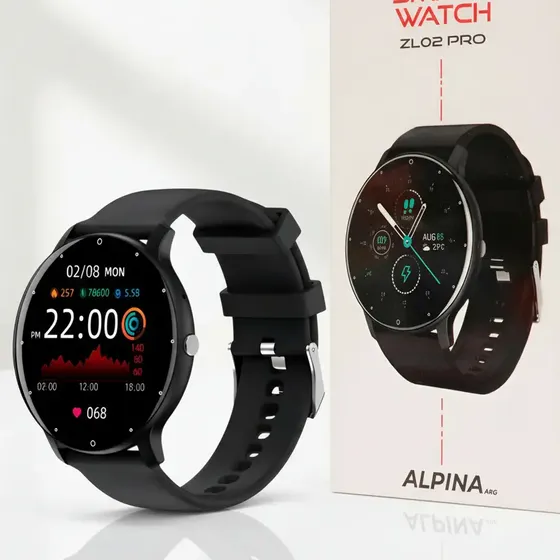 Smartwatch Al02 Reloj Inteligente Para Samsung Xiaomi Y + Caja Negro