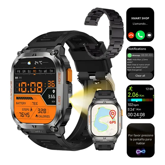 Smartwatch Dt09 Gps Reloj Inteligente Deportivo Brújula Ip68