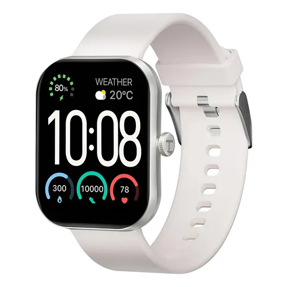 Smartwatch Reloj Inteligente Haylou Watch S6 (s003) Plateado Caja Blanco Malla Blanco Diseño de la malla Mesh