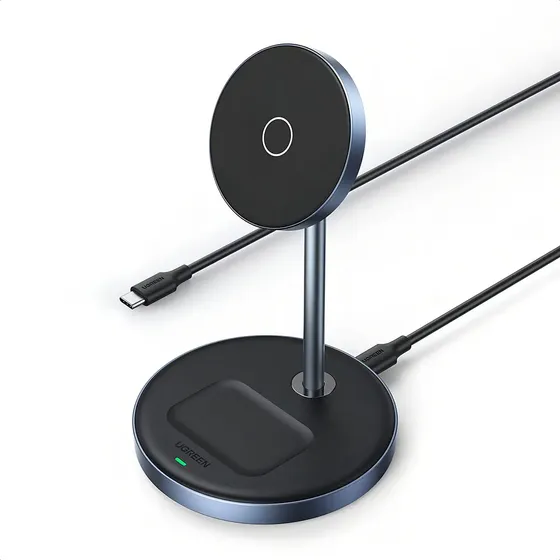 Soporte Cargador Ugreen 2 En 1 Magsafe Carga Inalámbrica Negro