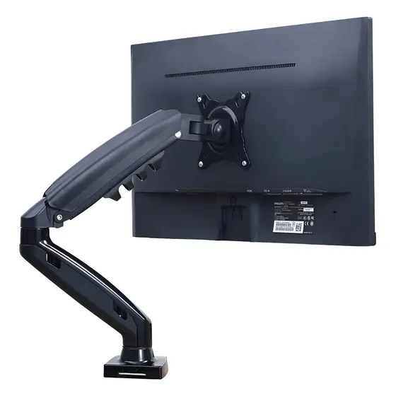 Soporte Escritorio Morshop TV21 negro Brazo Hidraulico Monitor 15 A 27