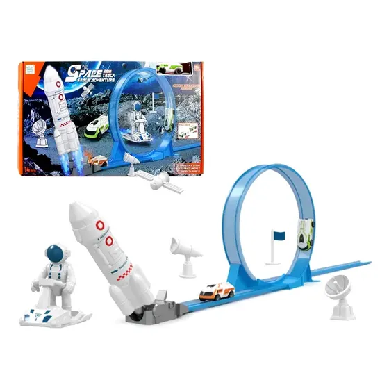 Super Pista Espacial Lanzadora Con Circuito + 1 Auto - 14299