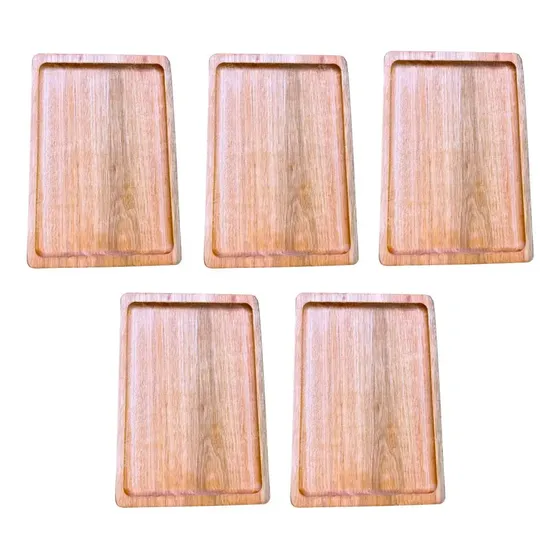 Tabla Cavada Madera Eucalipto 20x30cm Picada Cafetería X4