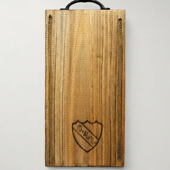 Tabla De Asado/picada De Madera Escudo Grabado Independiente