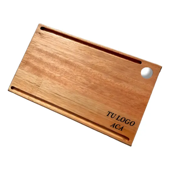 Tabla De Copetín Eucalipto Con Grabado Láser