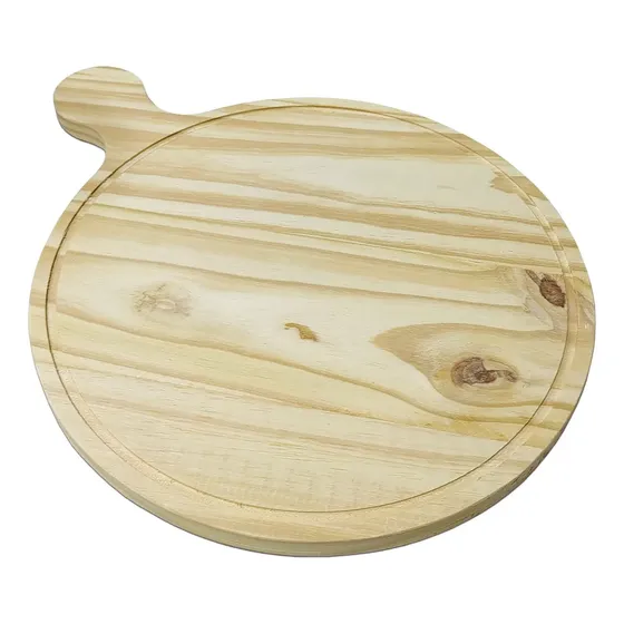 Tabla de cortar Vg Hogar 812 redonda color marrón 43cm x 33cm x 1.8cm diametro de 34cm
