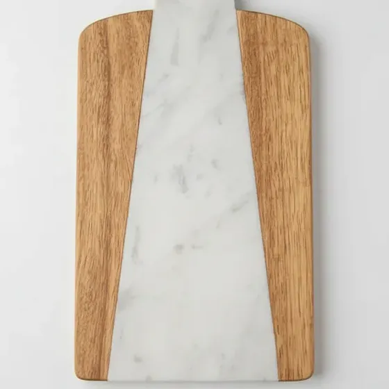 Tabla De Marmol Para Servir Picada Queso Gourmet Con Mango