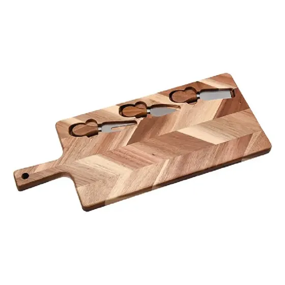 Tabla Para Quesos Picada Sakura Madera De Acacia Origami Edition