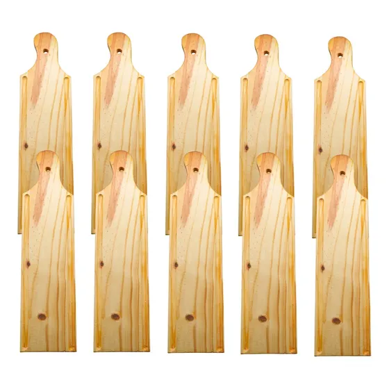 Tabla Picada Madera 12 X 48 Con Mango X 10 Unidades