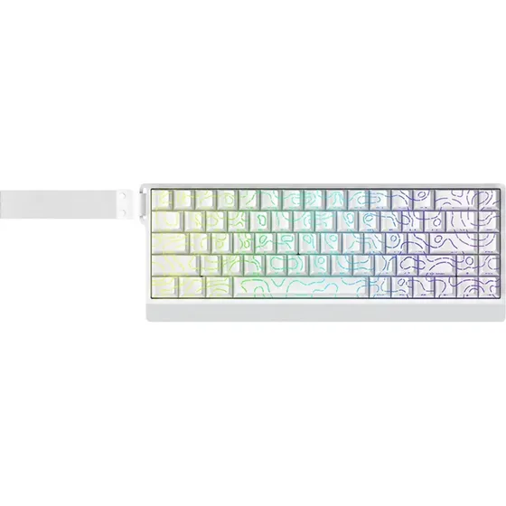 Teclado Gamer Magnético Irok Mercury 68 Color Blanco 65% Switch Okt Purple Star Cableado