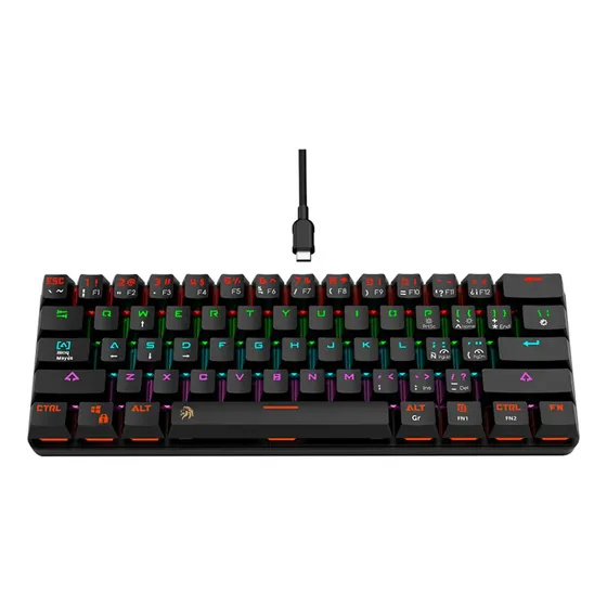 Teclado Gamer Mecánico 60% Español Switch Blue Usb Pcreg Teclado Negro Idioma Español Latinoamérica