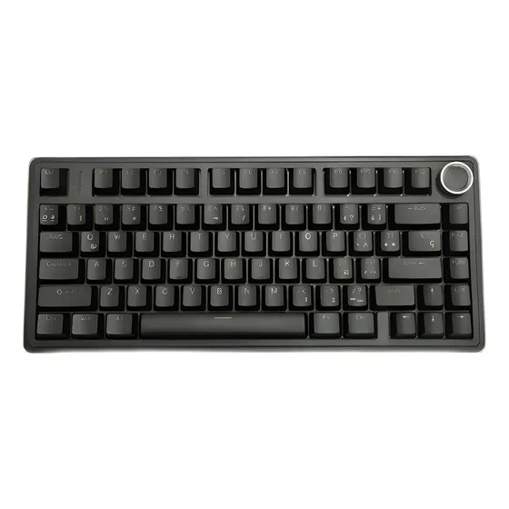 Teclado Gamer Mecánico Aula F75 Cableado Usb Negro Sw Red Retroiluminado Idioma Inglés