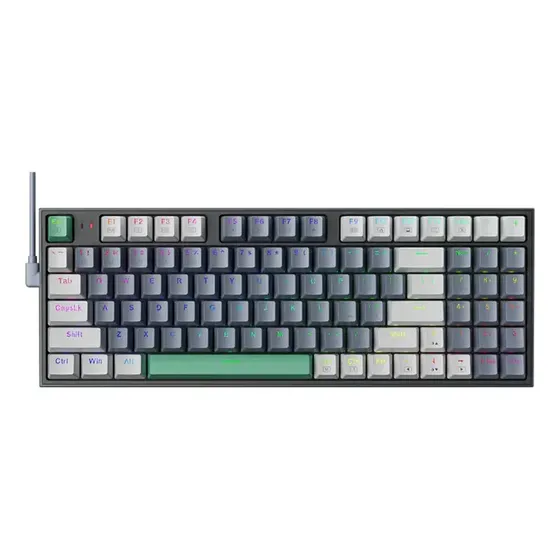 Teclado Gamer Mecanico Rgb Con Cable Machenike K500-b94 Gris Oscuro Inglés Internacional