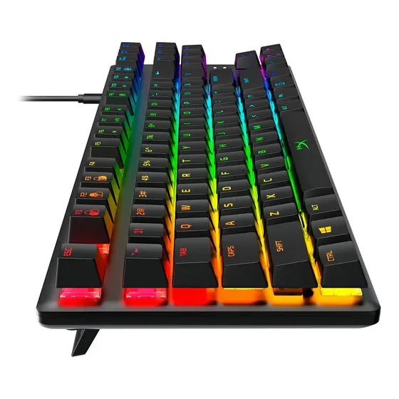 Teclado HyperX Alloy QWERTY Red inglés US color negro con luz RGB