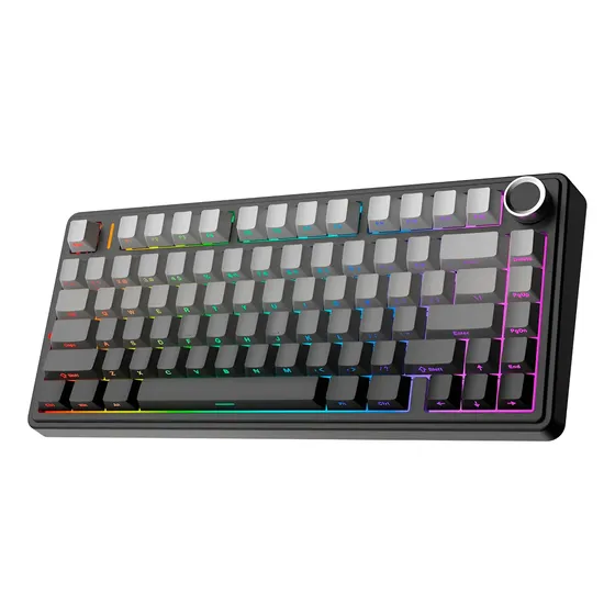 Teclado Mecánico Aula F75 75% Inalámbrico Bluetooth 2.5ghz Negro