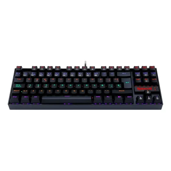 Teclado Mecánico Redragon Kumara Rainbow K552-kr-sp Teclado Negro Idioma Español Latinoamérica