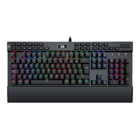 Teclado Redragon Yama QWERTY Outemu Purple español de latinoamérica color negro con luz RGB