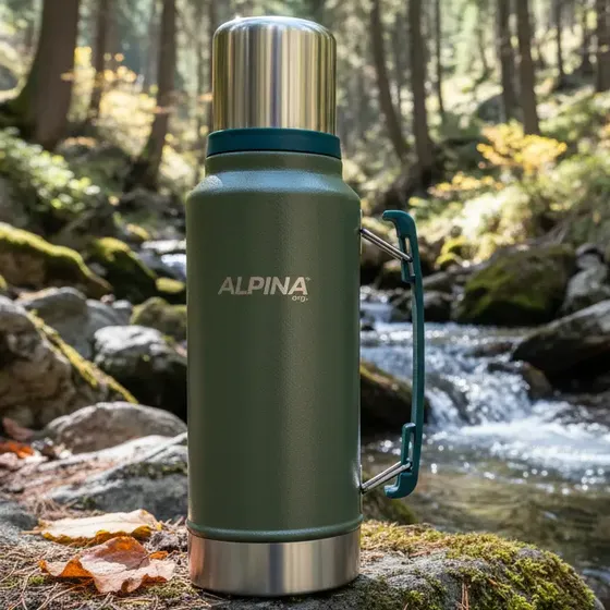 Termo Acero Inoxidable Alpina Classic 1 Litro Verde