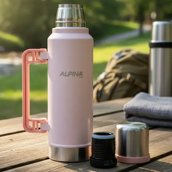 Termo Acero Inoxidable Alpina De 1.4 Litros Rosa