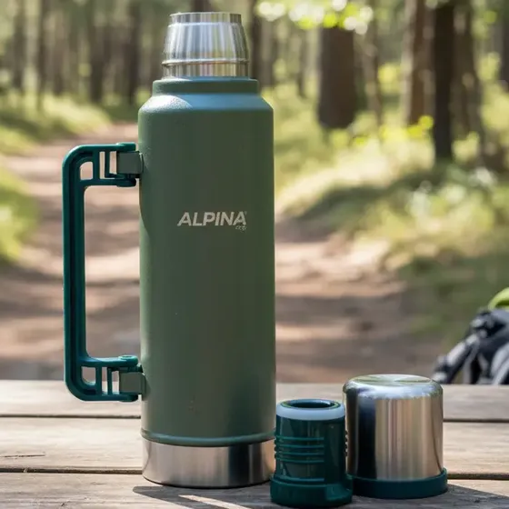 Termo Acero Inoxidable Alpina De 1.4 Litros Verde