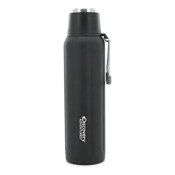 Termo Acero Inoxidable Doble Capa Frio Calor Mate Agua 750ml Color Negro