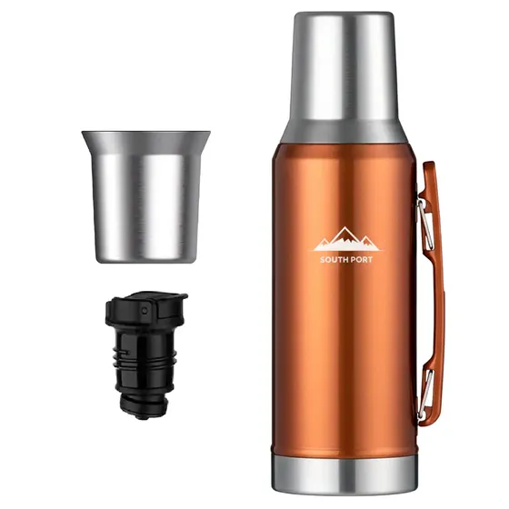Termo Acero Inoxidable South Port By Gadnic 1,2 Litros Manija Cobre