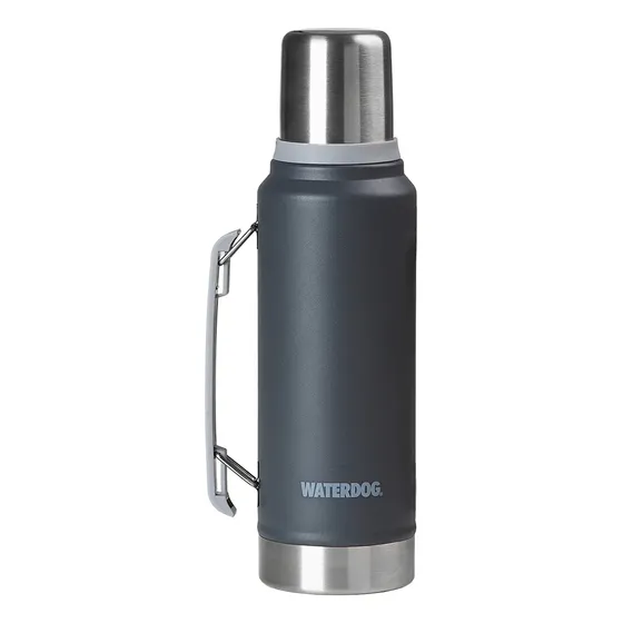 Termo Acero Inoxidable Waterdog 1 L C/ Manija Pico Cebador Color Gris