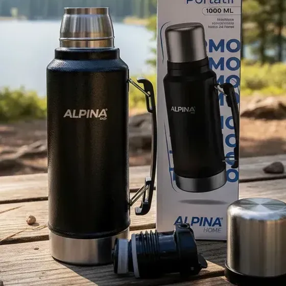 Termo Alpina Classic 1L Negro Alpina Classic
