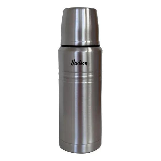 Termo De 750 Ml Acero Inoxidable Acabado Acero Pulido Hudson Plateado