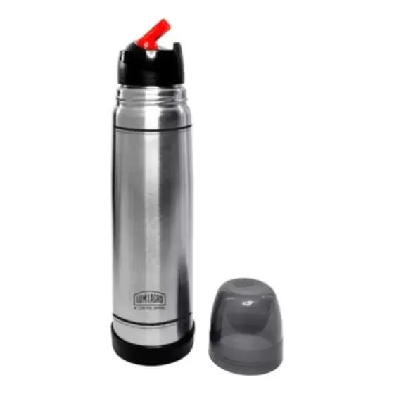 Termo Lumilagro de acero inoxidable Luminox 1 litro pico matero Bala