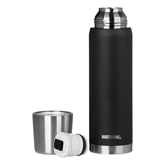 Termo Obus Waterdog 1l Acero Inoxidable Doble Pared Con Tapa Negro