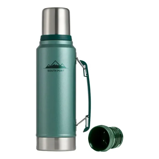 Termo South Port By Gadnic 1 Litro Acero Inoxidable Doble Capa Antiderrame Libre BPA
