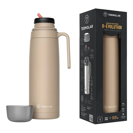 Termo Termolar Revolution Beige 1 Litro