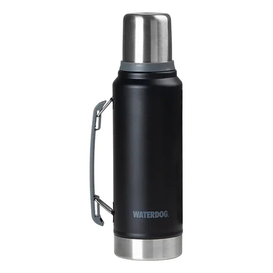 Termo Waterdog Ombu Doble Pared De Acero Inoxidable 1 Litro Negro