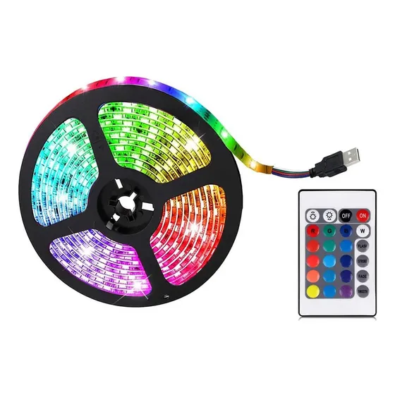 Tira De Led Rgb, Control Remoto De 24 Teclas Con 16 Cambios