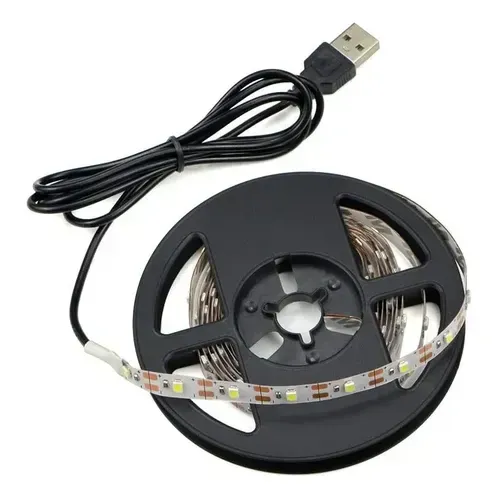 Tira Led Usb 5m Luz Cálida Para Tv Cocina Escritorio Luz Cál