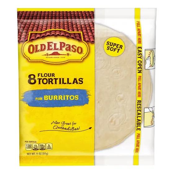Tortillas Para Burritos Old El Paso 311 Gr. Comida Mexicana