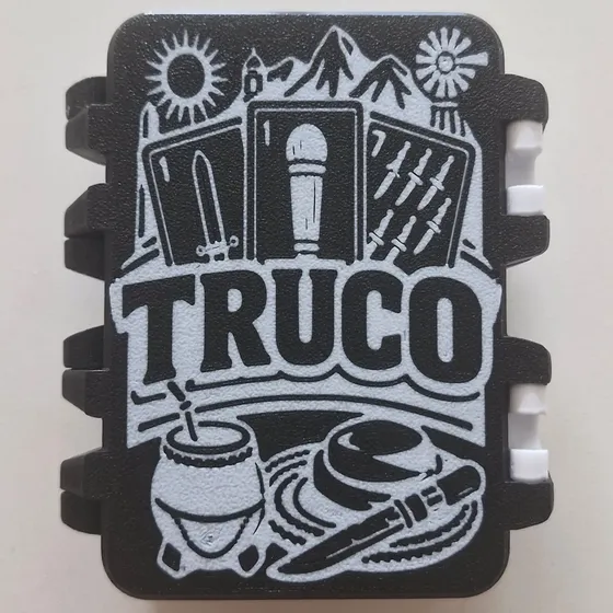Truquera Caja Estuche P/ Cartas De Truco Anotador De Puntos