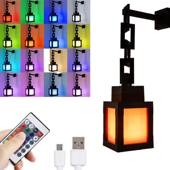 Ty A Luz Nocturna Con Linterna Pixelada, Led, 16 Yt