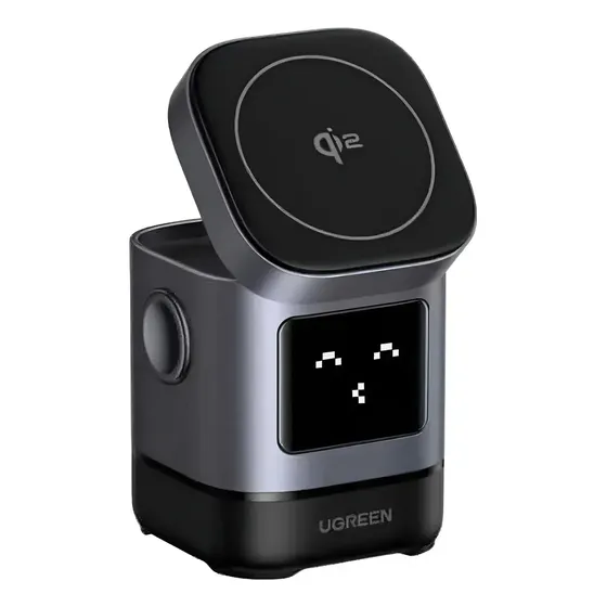 Ugreen Cargador Magnetico Inalámbrico 3en1 Carga Rápida 25w Gris