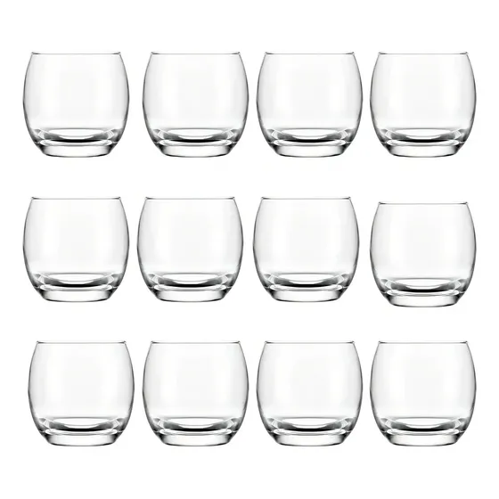 Vaso Aruba Copon Velas Nadir Vidrio Bar Whisky 345ml X12u Color Transparente