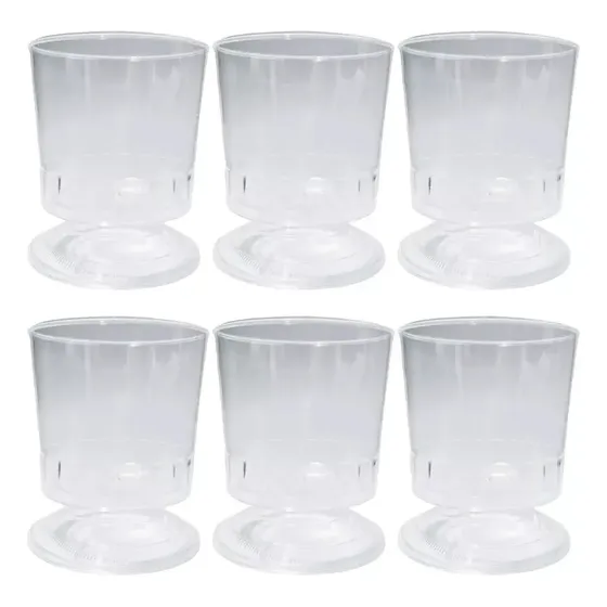 Vaso Copa Stendy Plástico Color Cristal Capacidad 100cc Caja X 54 Unidades