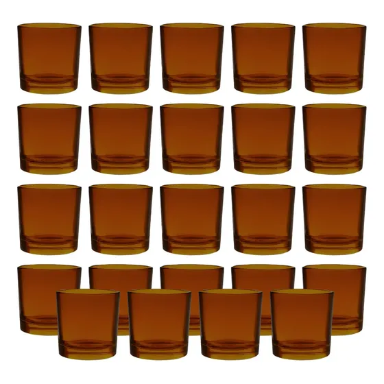 Vaso Tennessee Ambar Para Velas Cera Soja X24 Un | Rigolleau