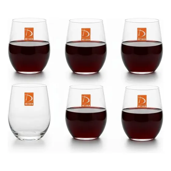 Vasos Cristal Rock Bombé Degustación Sin Pie 550ml Set X6