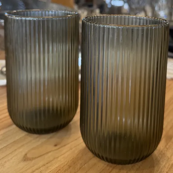 Vasos De Vidrio Labrado 6 Unidades