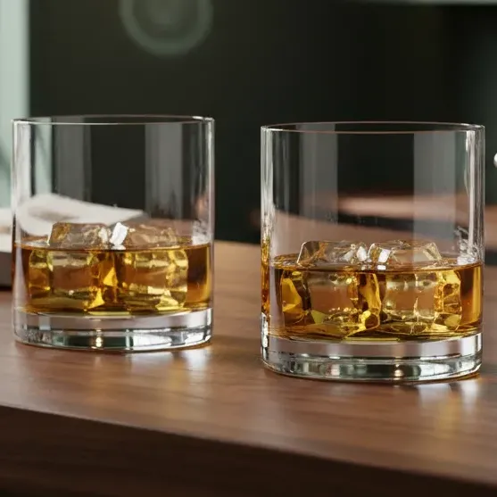 Vasos De Whisky Cristal De Bohemia Barline 280ml Set X 2