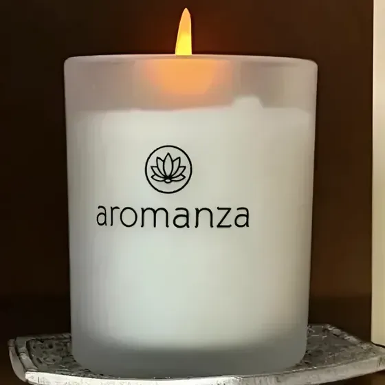 Vela Aromatica Cera De Soja Aromanza Premium Vaso De Vidrio