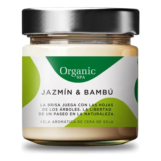 Vela Aromática Joy Jazmín Bambú Organic Spa Blanco Vela Joy Jazmín Bambú