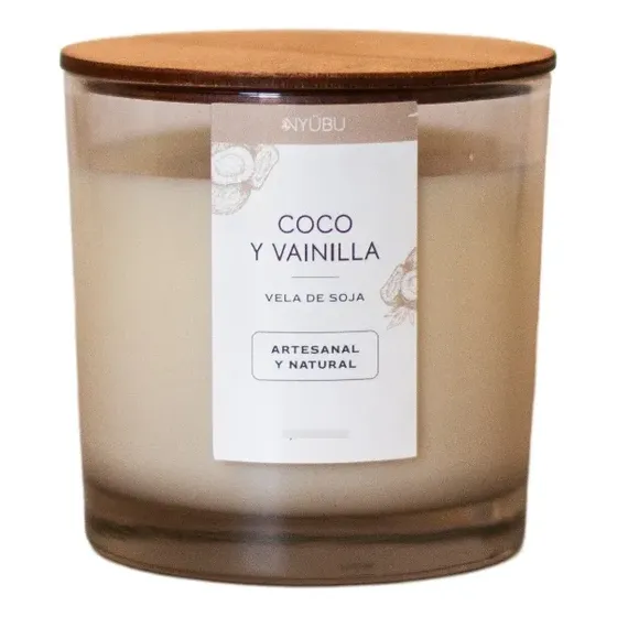 Vela De Soja 100% Vegetal - Coco Y Vainilla 320ml