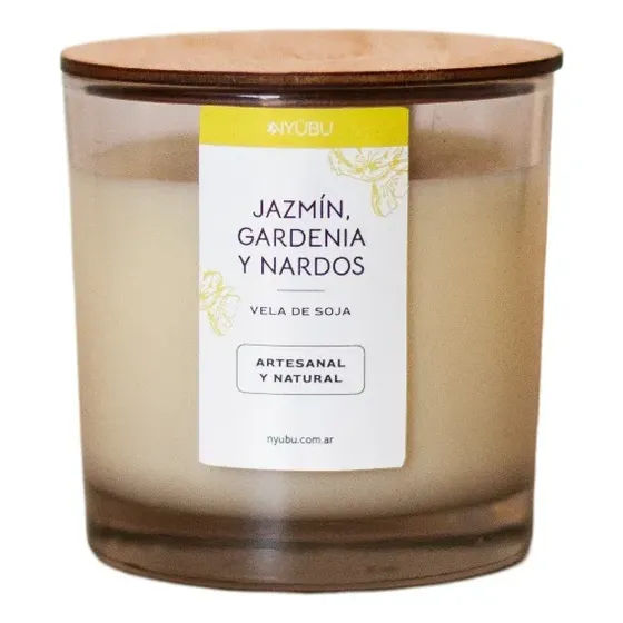 Vela De Soja 100% Vegetal - Jazmín, Nardos Y Gardenia 320ml